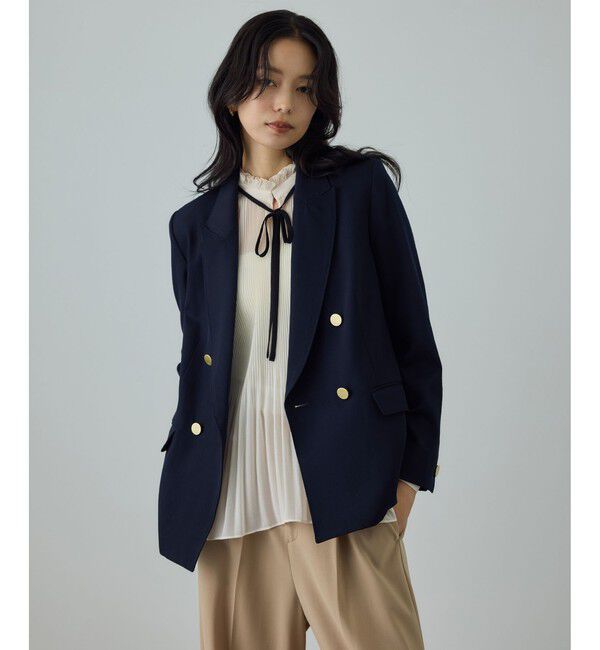 ROPE「プリーツデザインブラウス/イージーケア」|シャツ・ブラウス|