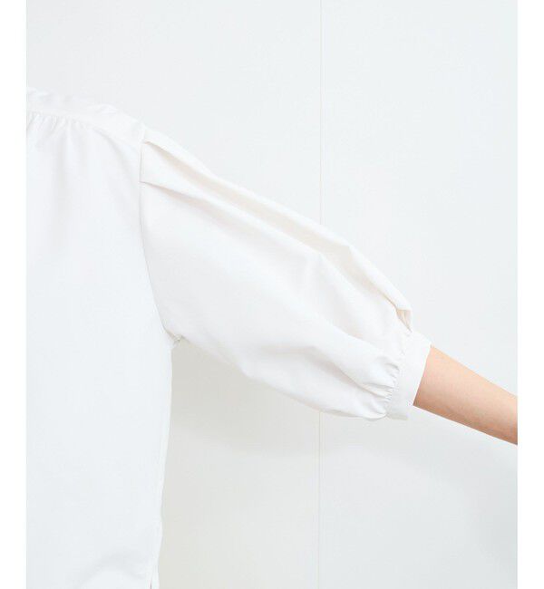 VIS「ドロストボリュームスリーブシャツ（レース・無地）」|シャツ・ブラウス|