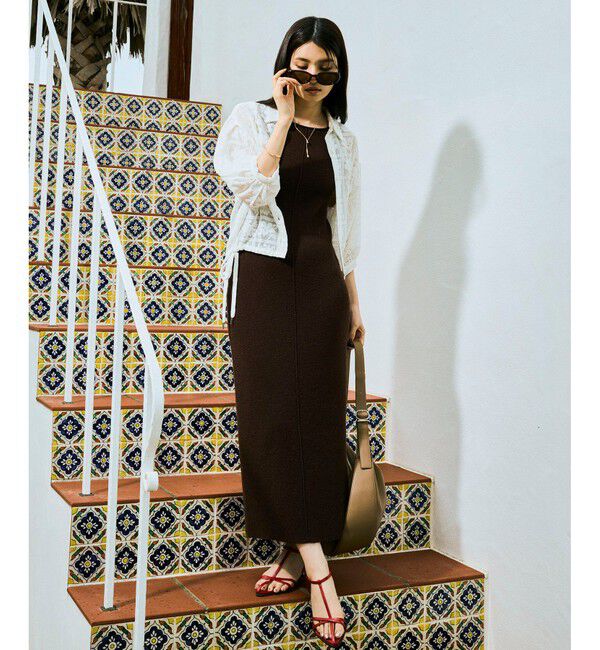 VIS「ドロストボリュームスリーブシャツ（レース・無地）」|シャツ・ブラウス|