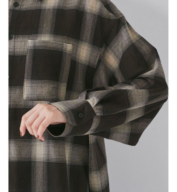 VIS「オンブレチェックオーバーシャツ」|シャツ・ブラウス|