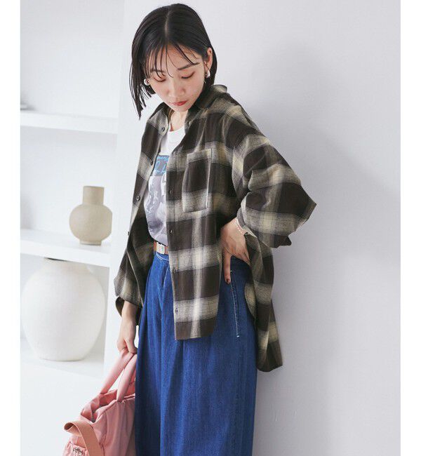 VIS「オンブレチェックオーバーシャツ」|シャツ・ブラウス|