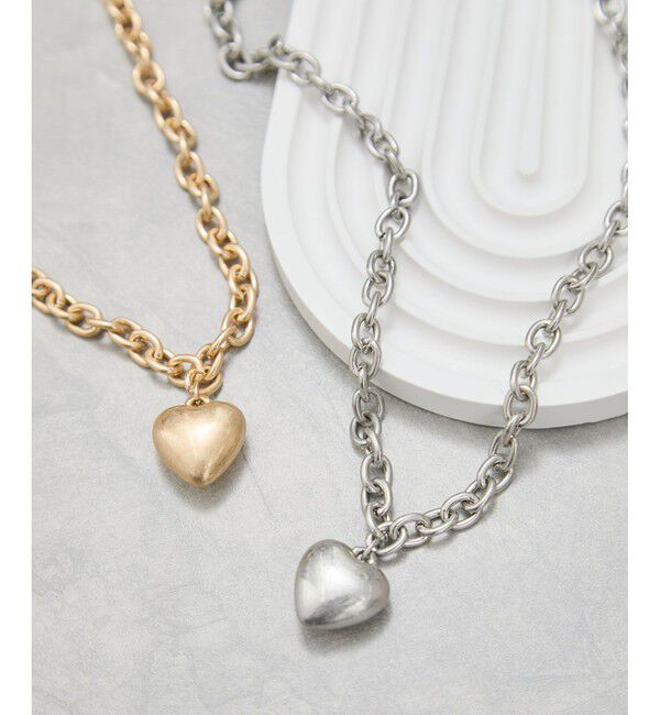 VIS「ハートボリュームチェーンネックレス」|ネックレス|