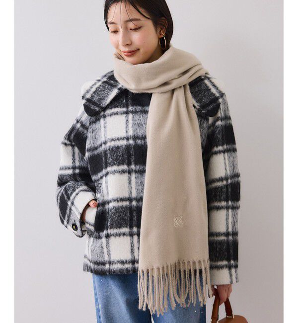 VIS「なめらかタッチ刺繍入りストール」|ストール|