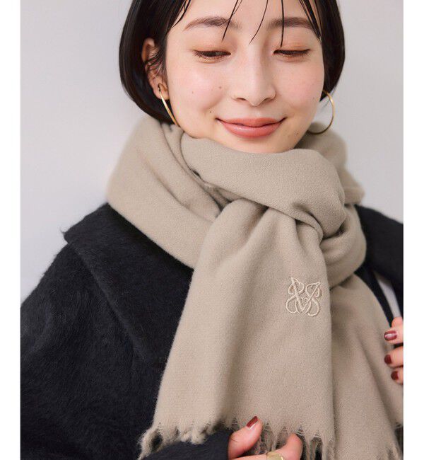 VIS「なめらかタッチ刺繍入りストール」|ストール|