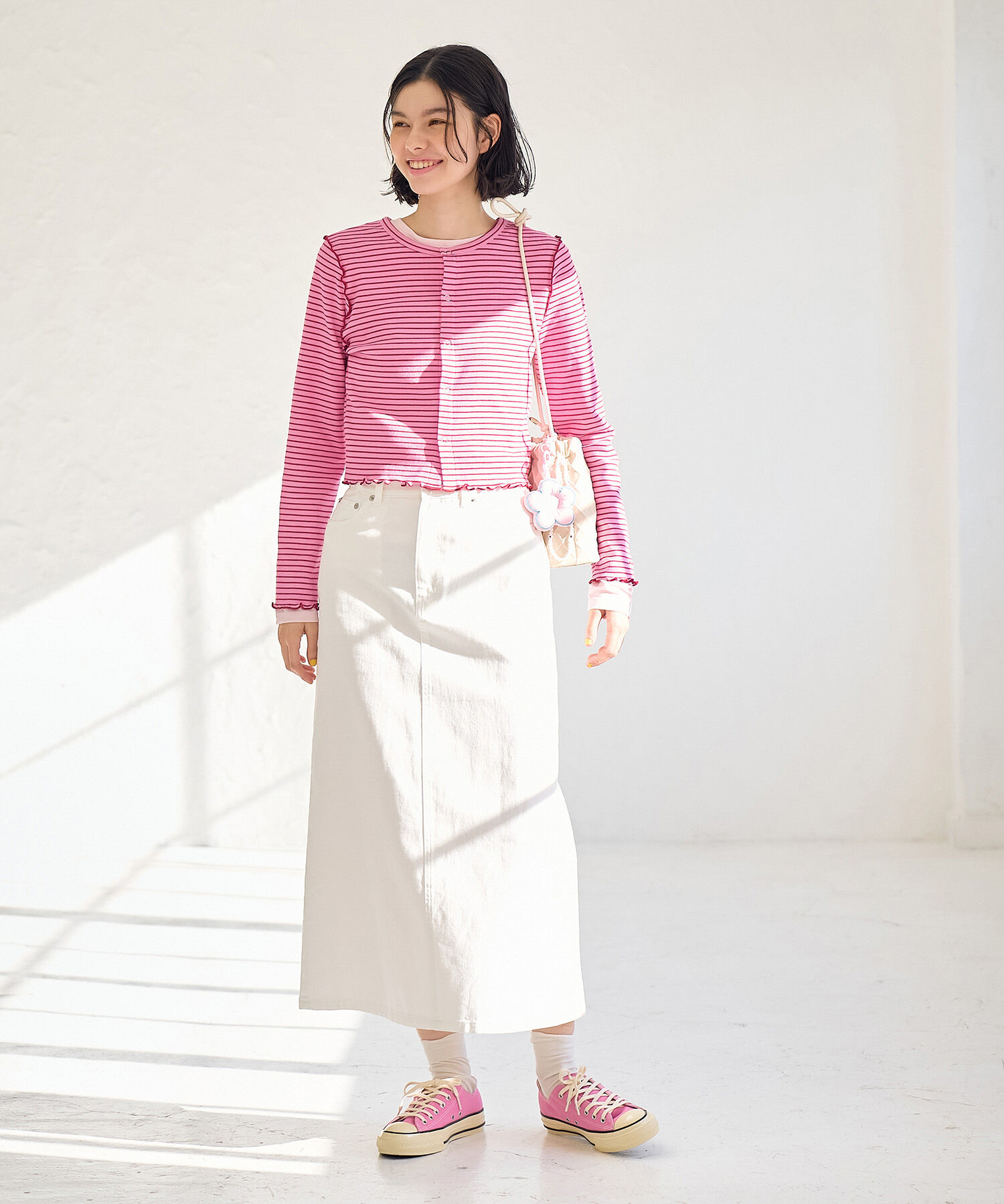 ROPE' PICNIC R「カットメロウトップスカーディガン/リンクコーデ」|カーディガン|