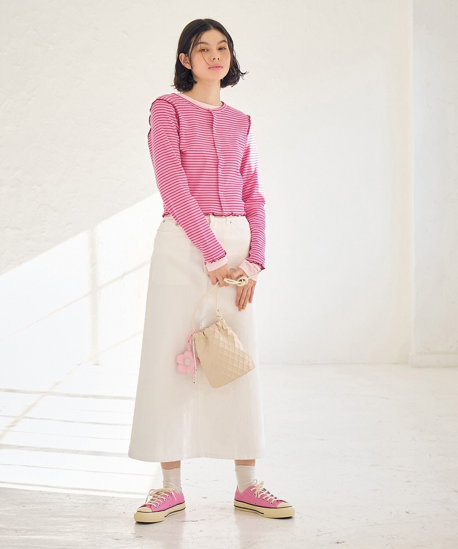 ROPE' PICNIC R「カットメロウトップスカーディガン/リンクコーデ」|カーディガン|