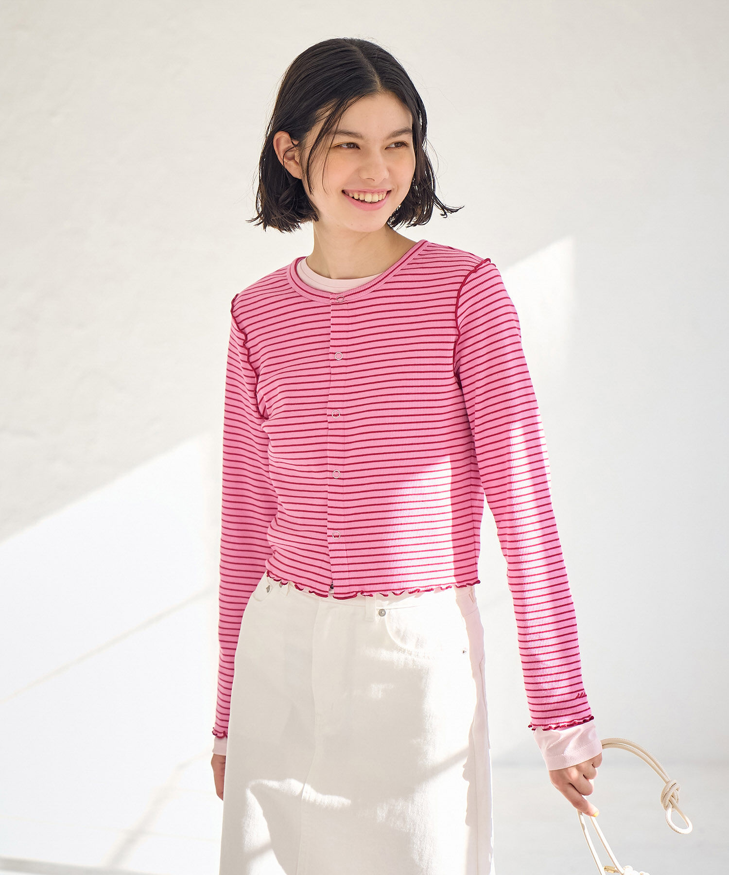 ROPE' PICNIC R「カットメロウトップスカーディガン/リンクコーデ」|カーディガン|