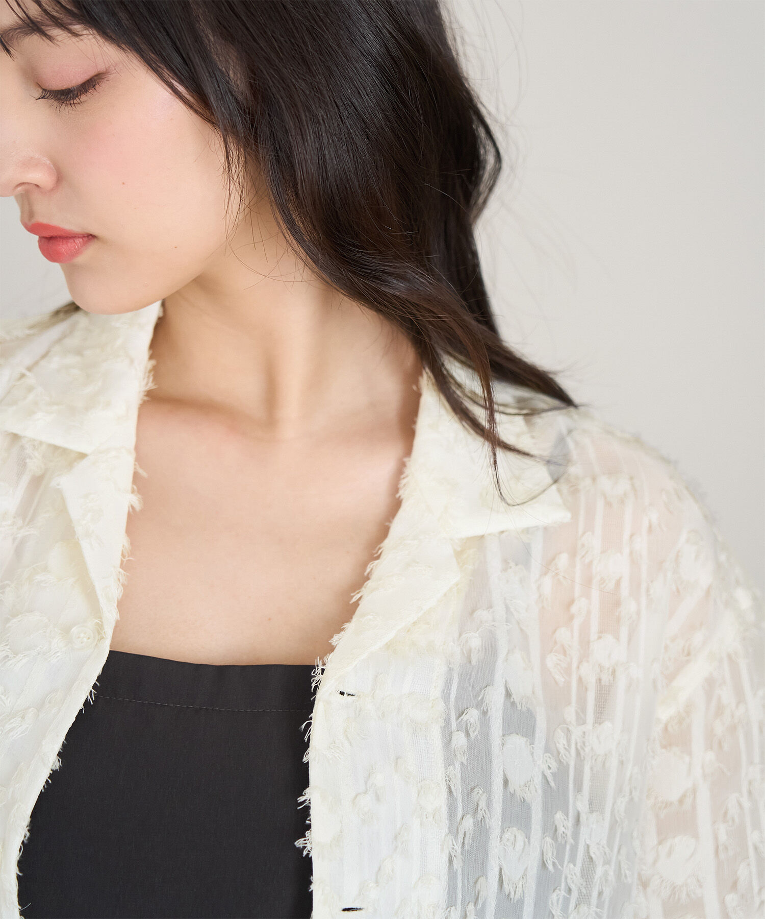 Rope&rsquo;Picnic「フリンジジャガードシャツ」|シャツ・ブラウス|