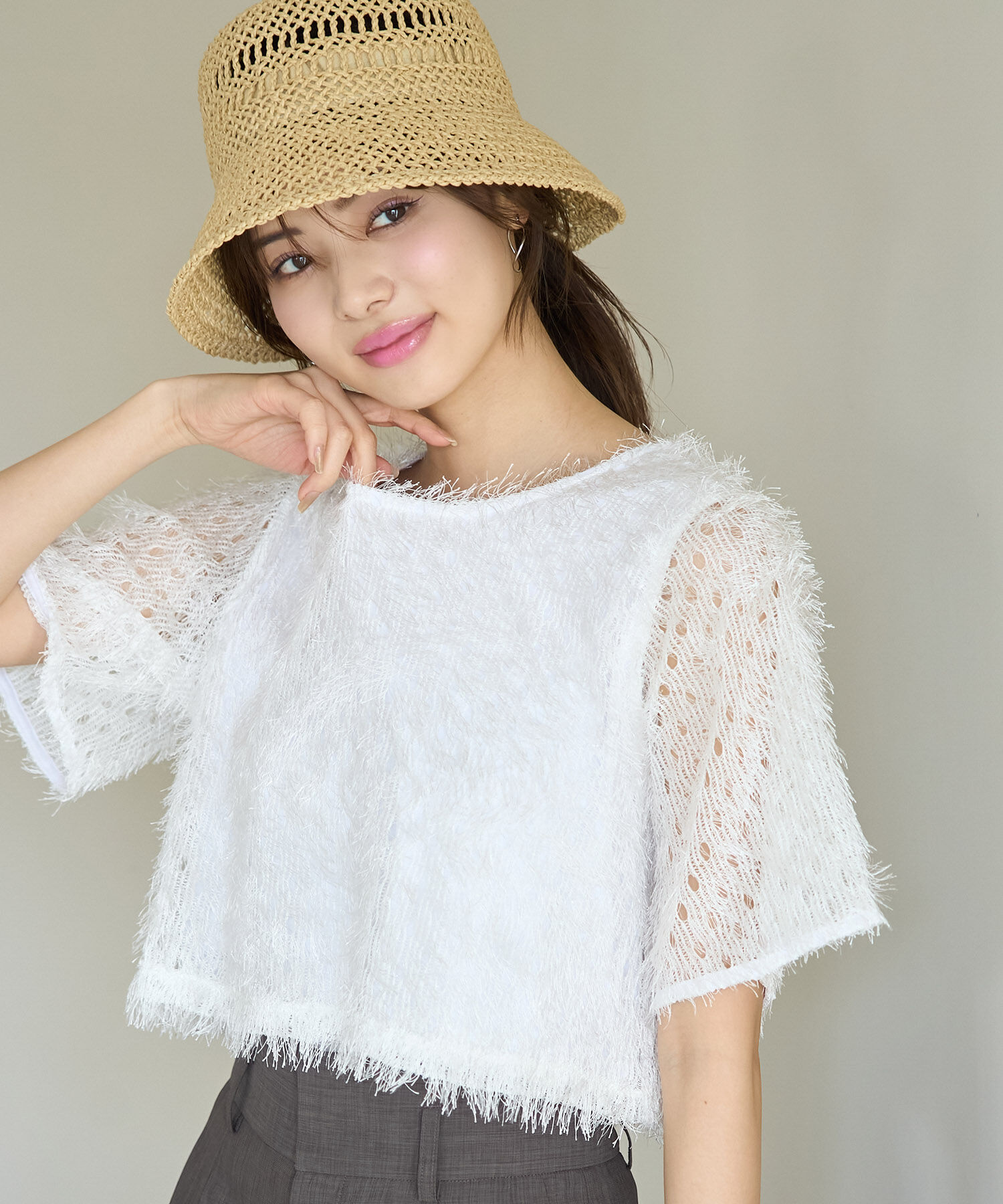 Rope&rsquo;Picnic「フリンジカットトップス」|Tシャツ・カットソー|