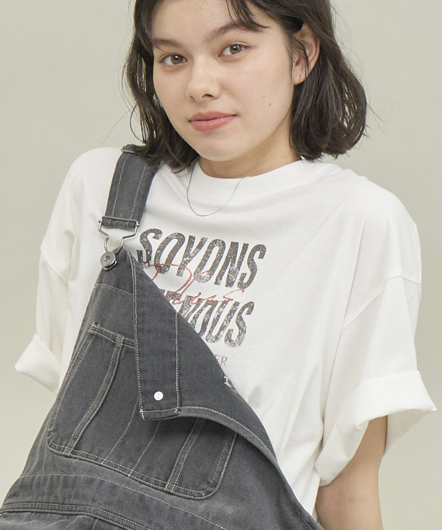 ROPE' PICNIC R「オーバーサイズピグメントロゴプリントTシャツ」|Tシャツ・カットソー|オフホワイト(15)