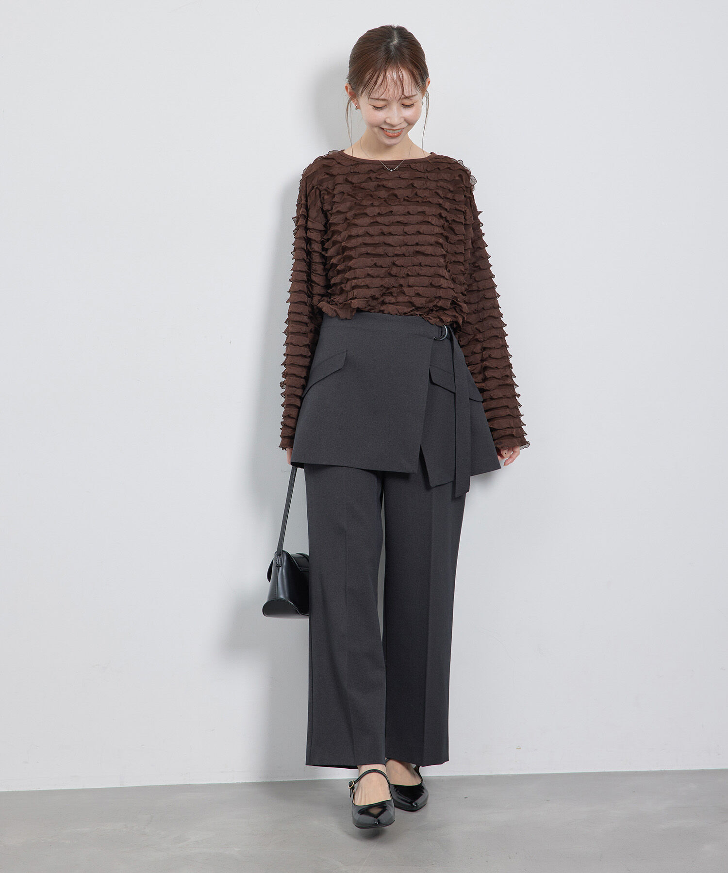 Rope&rsquo;Picnic「フリルジャガードカットソートップス」|Tシャツ・カットソー|