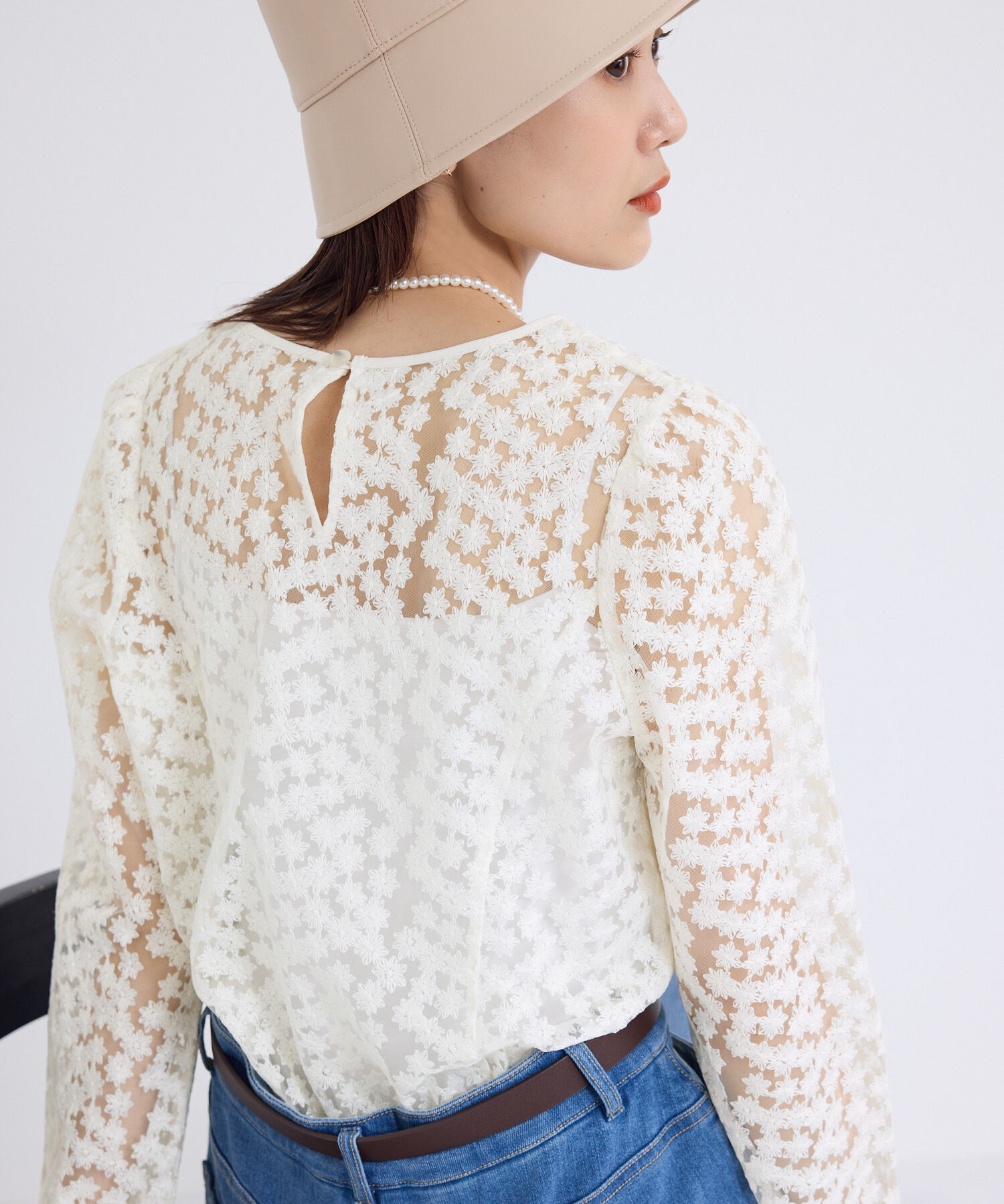 Rope&rsquo;Picnic「フラワーレースブラウス」|シャツ・ブラウス|