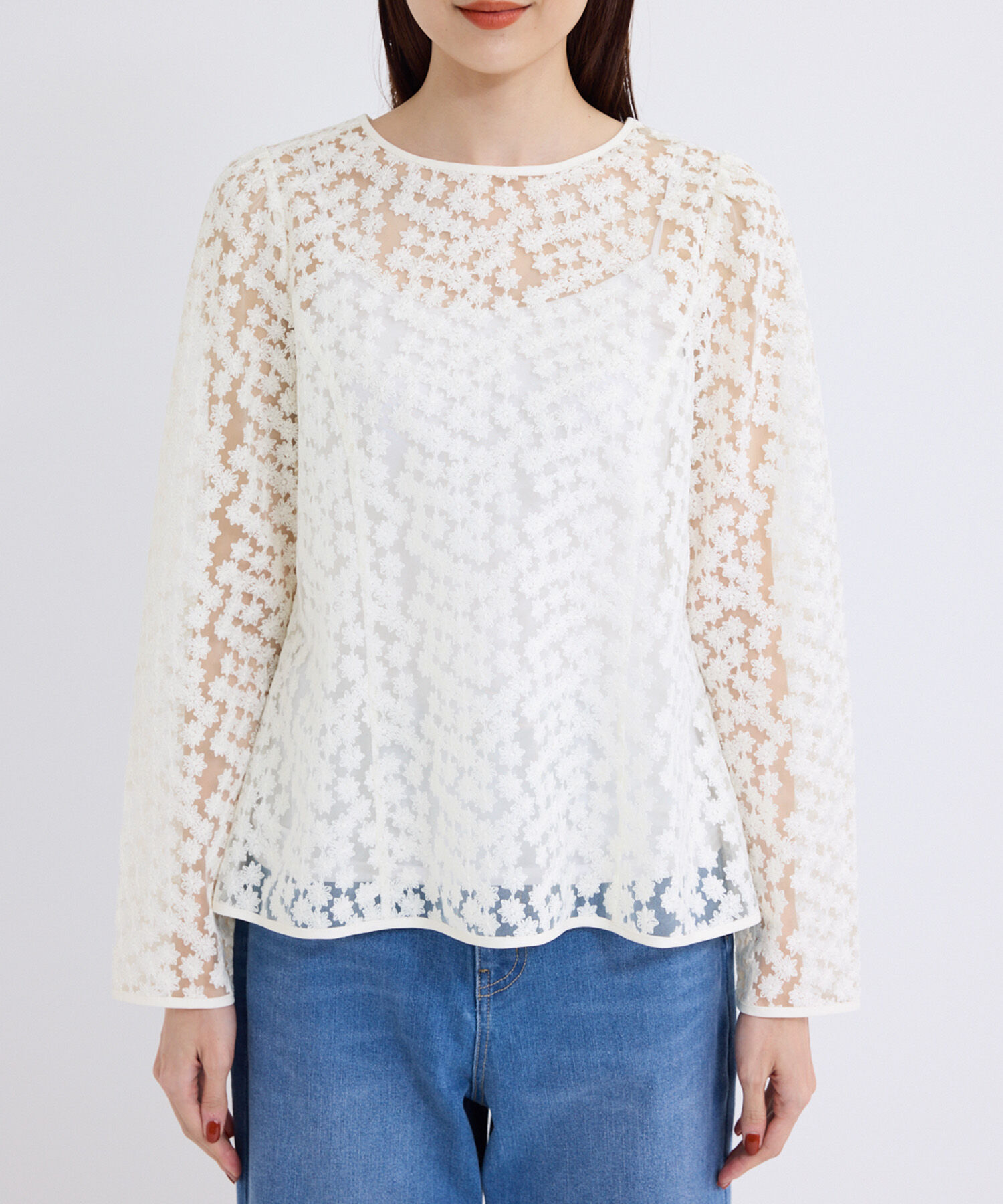 Rope&rsquo;Picnic「フラワーレースブラウス」|シャツ・ブラウス|