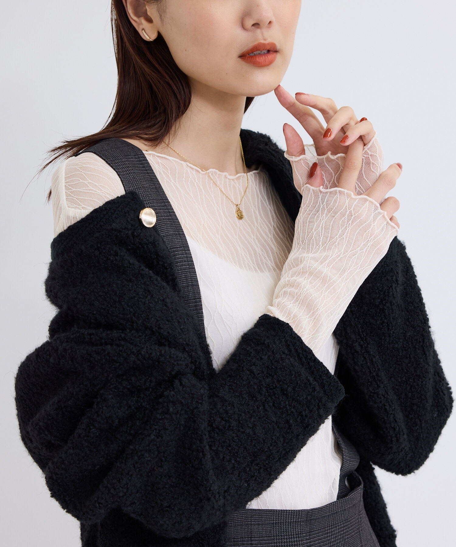 Rope&rsquo;Picnic「シアージャガードトップス」|Tシャツ・カットソー|オフホワイト(15)