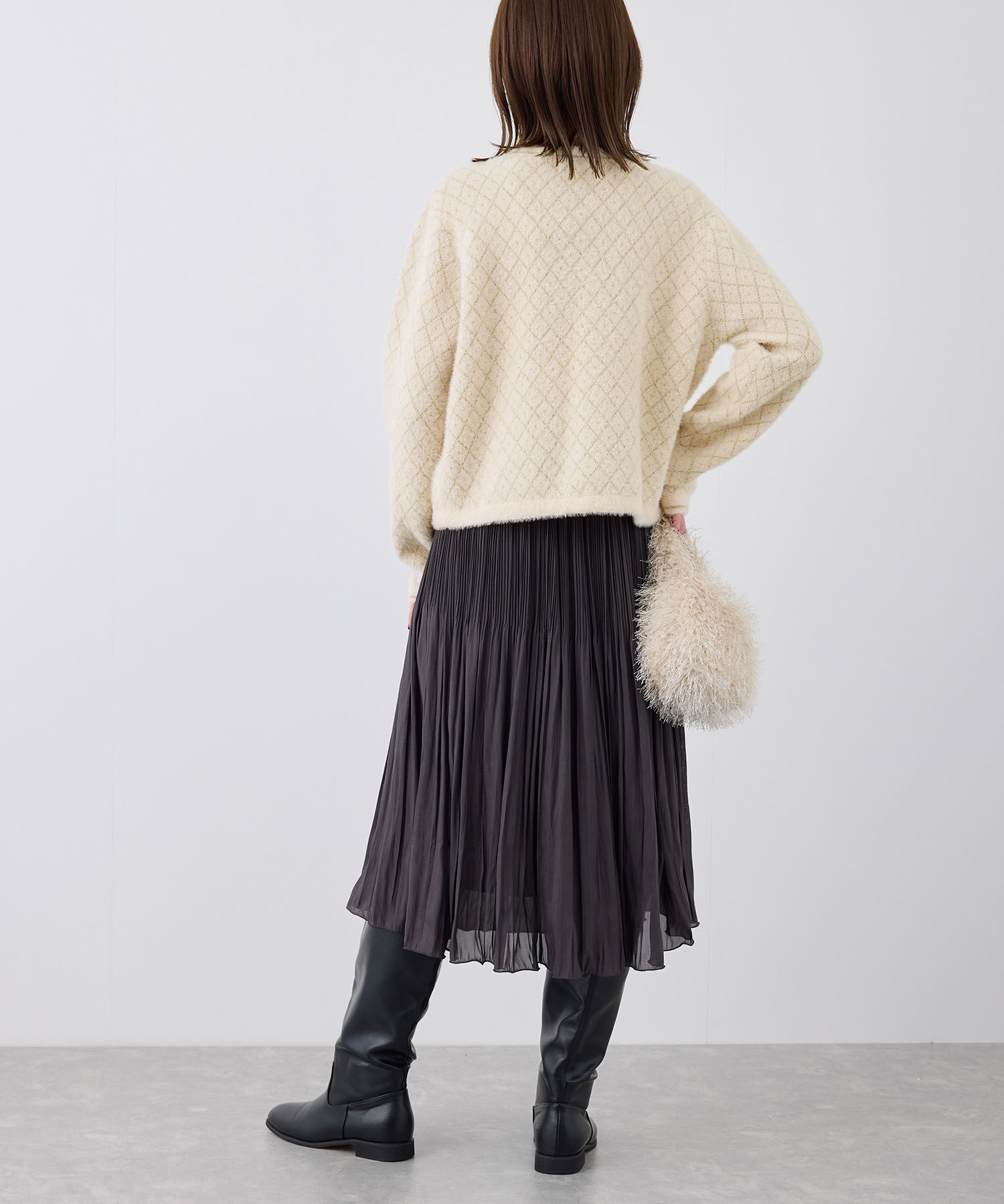 Rope&rsquo;Picnic「金ボタンフェザーラメニットカーディガン」|カーディガン|