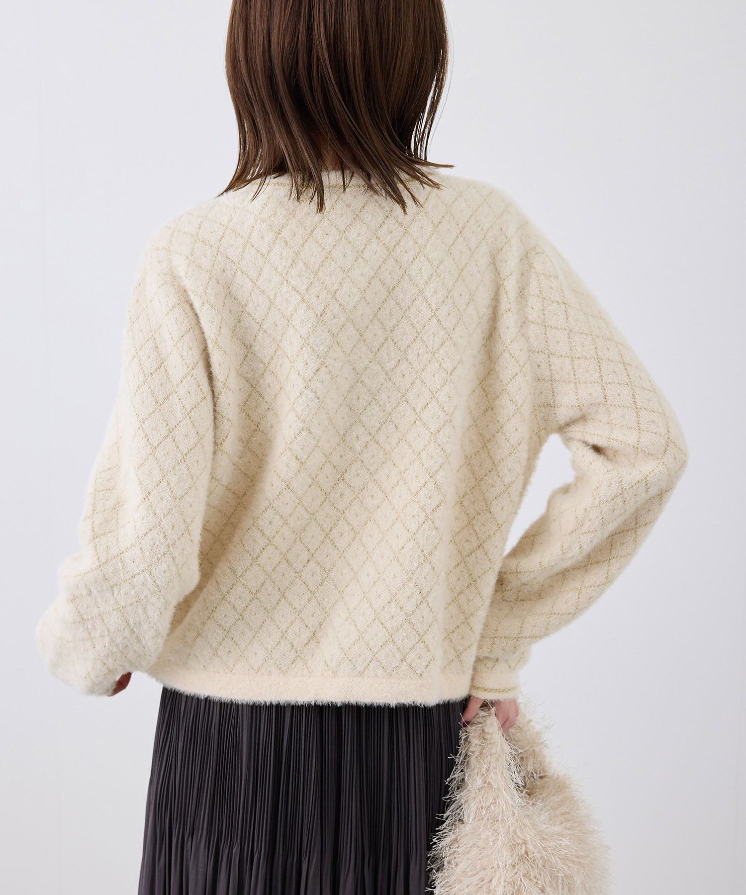 Rope&rsquo;Picnic「金ボタンフェザーラメニットカーディガン」|カーディガン|