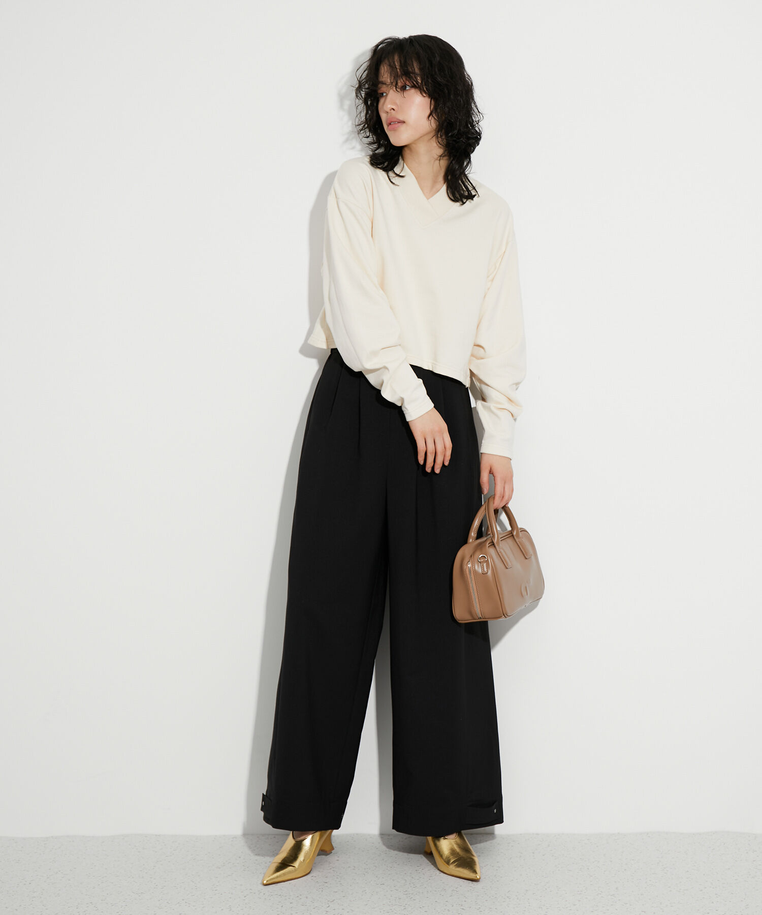 ADAM ET ROPE'「【サステナブル】2WAYシルエットイージーパンツ」|その他|