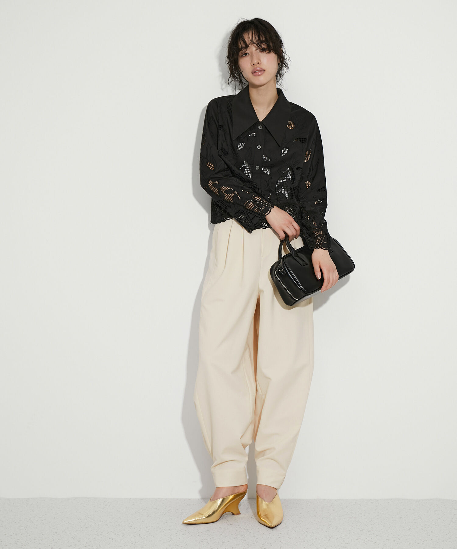 ADAM ET ROPE'「【サステナブル】2WAYシルエットイージーパンツ」|その他|