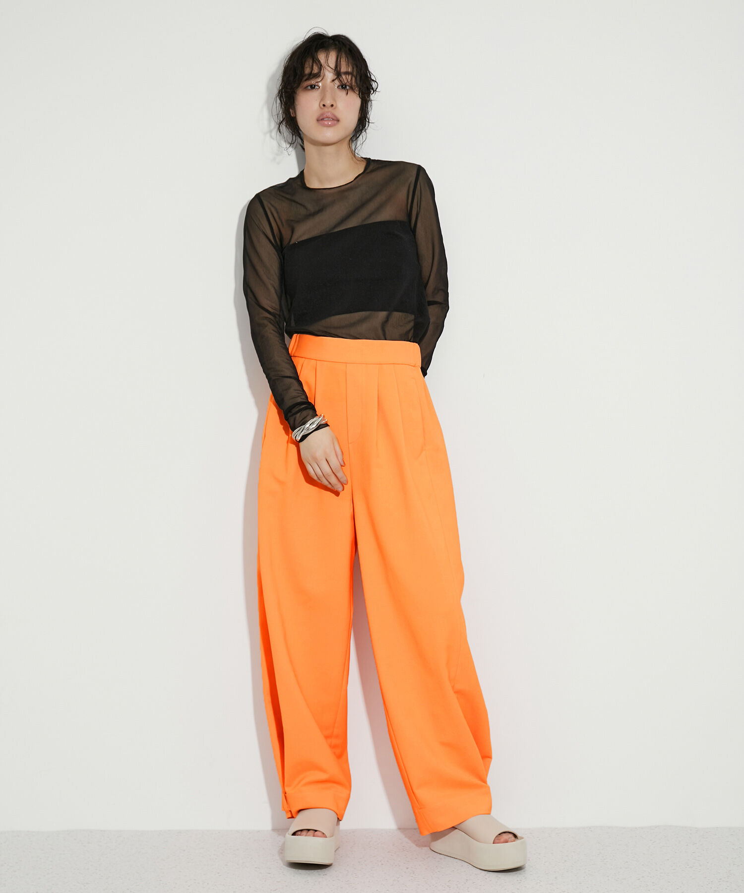 ADAM ET ROPE'「【サステナブル】2WAYシルエットイージーパンツ」|その他|