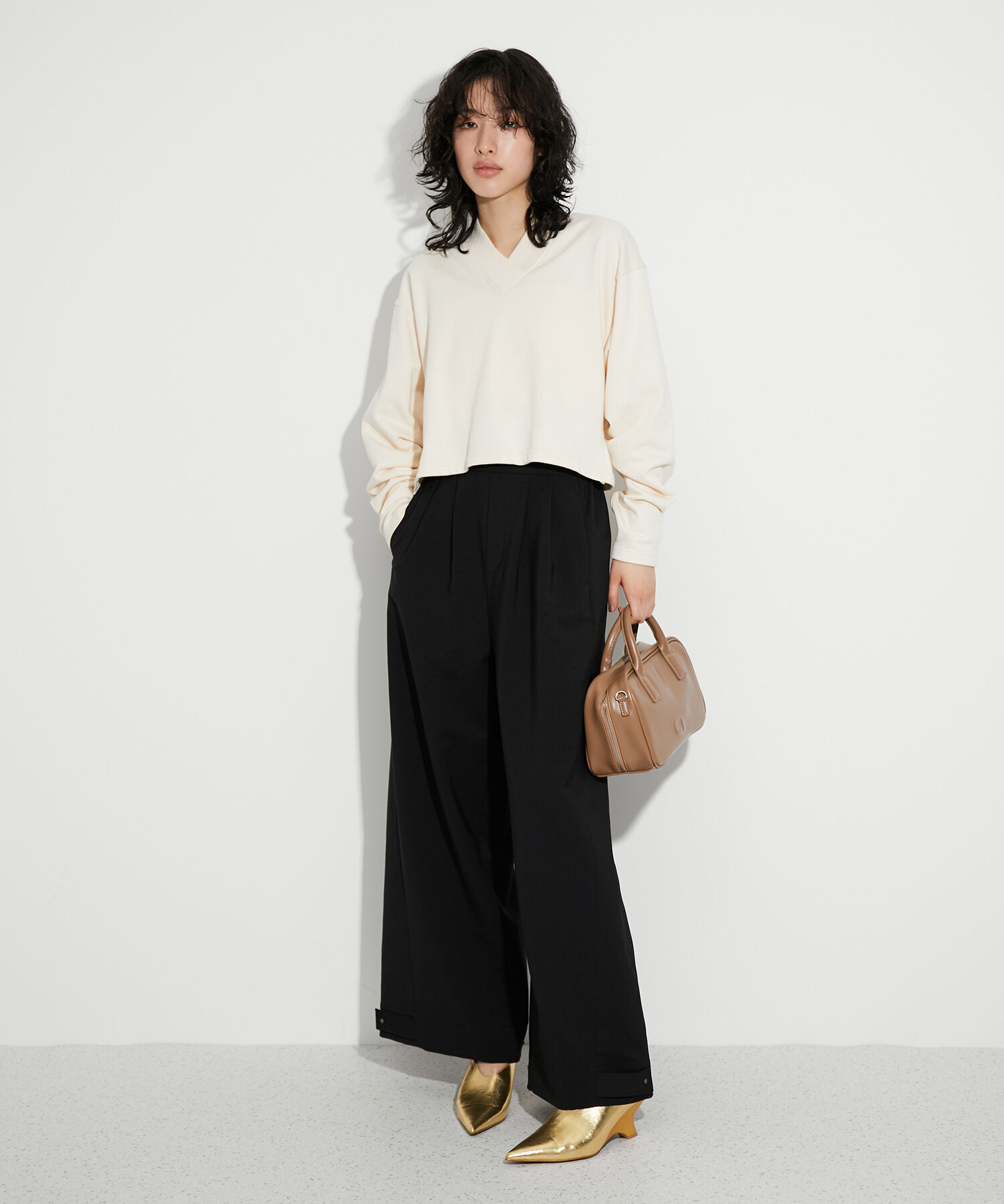 ADAM ET ROPE'「【サステナブル】2WAYシルエットイージーパンツ」|その他|