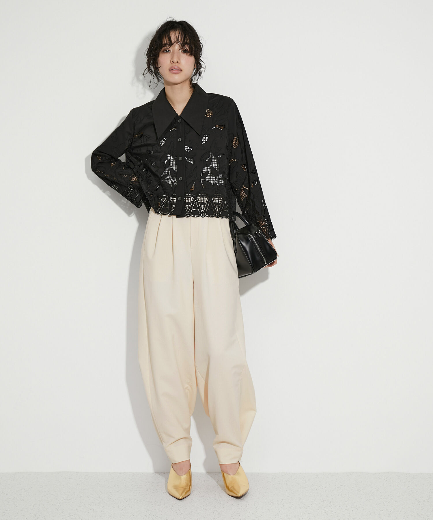 ADAM ET ROPE'「【サステナブル】2WAYシルエットイージーパンツ」|その他|