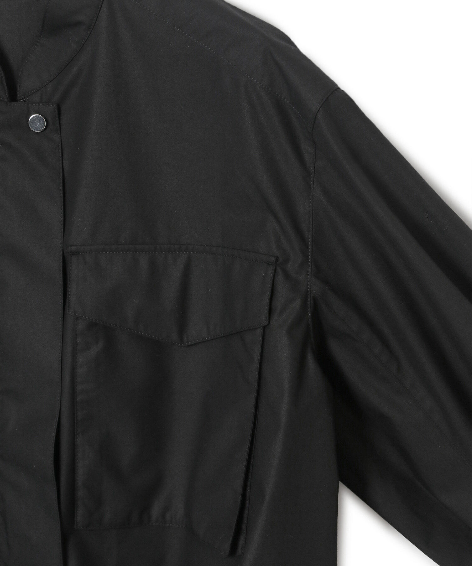 ADAM ET ROPE'「【サステナブル】タックスリーブシャツブルゾン」|ブルゾン・スタジャン|