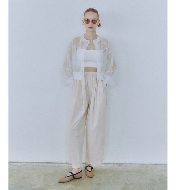 ADAM ET ROPE'「シアーロゴカーディガン」|カーディガン|