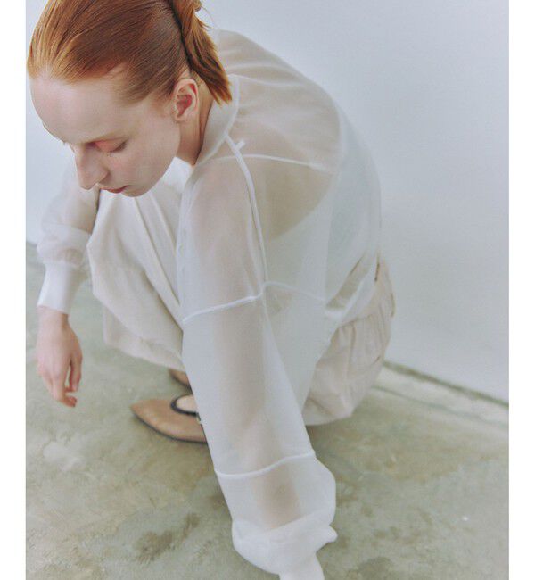 ADAM ET ROPE'「シアーロゴカーディガン」|カーディガン|