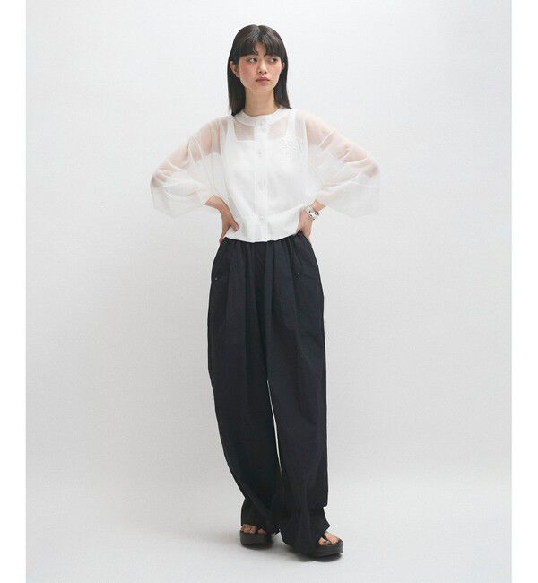 ADAM ET ROPE'「シアーロゴカーディガン」|カーディガン|