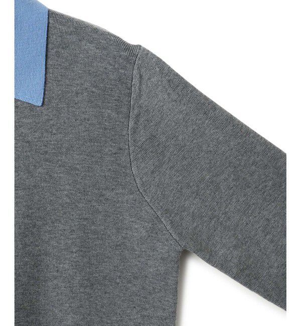 ADAM ET ROPE'「【WEB限定】・【サステナブル】バイカラーポロニットプルオーバー」|ポロシャツ|