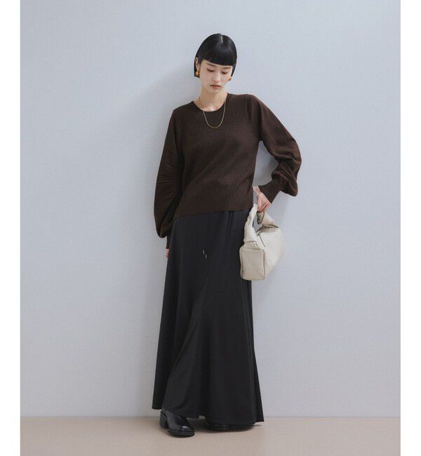 ADAM ET ROPE'「【WEB限定】・【サステナブル】ニュアンススリーブニットプルオーバー」|ニット・セーター|