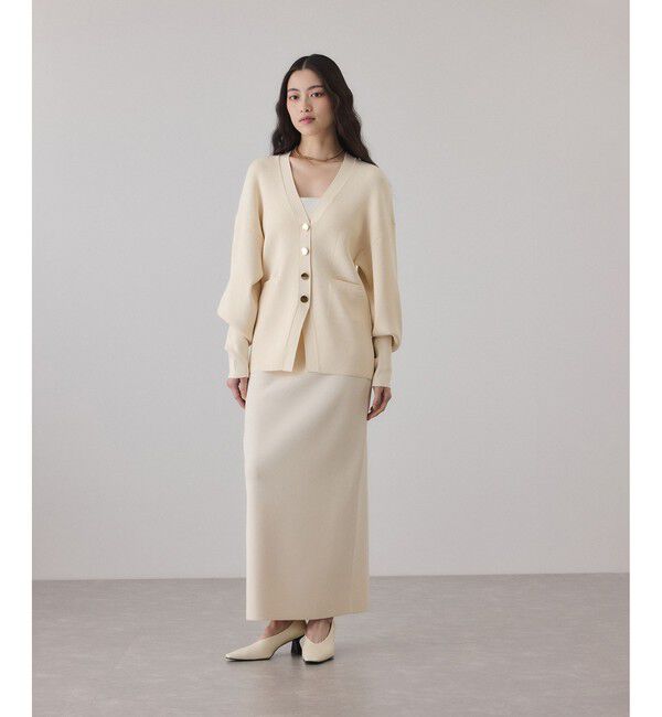 ADAM ET ROPE'「【サステナブル】フォルムリブカーディガン」|カーディガン|