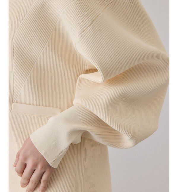 ADAM ET ROPE'「【サステナブル】フォルムリブカーディガン」|カーディガン|