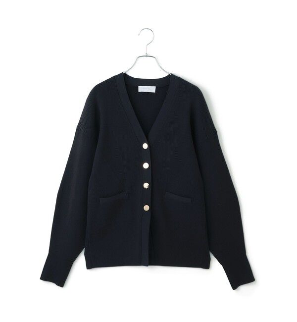 ADAM ET ROPE'「【サステナブル】フォルムリブカーディガン」|カーディガン|