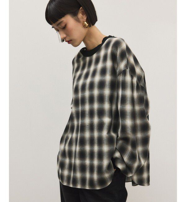 ADAM ET ROPE'「チェックプルオーバー」|Tシャツ・カットソー|