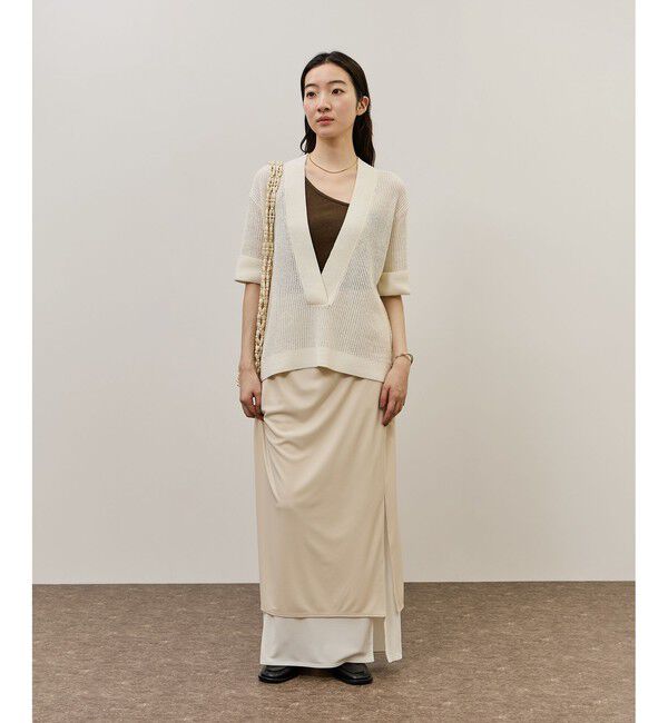 ADAM ET ROPE'「リネンブレンドニットプルオーバー」|ニット・セーター|