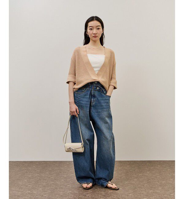 ADAM ET ROPE'「リネンブレンドニットプルオーバー」|ニット・セーター|