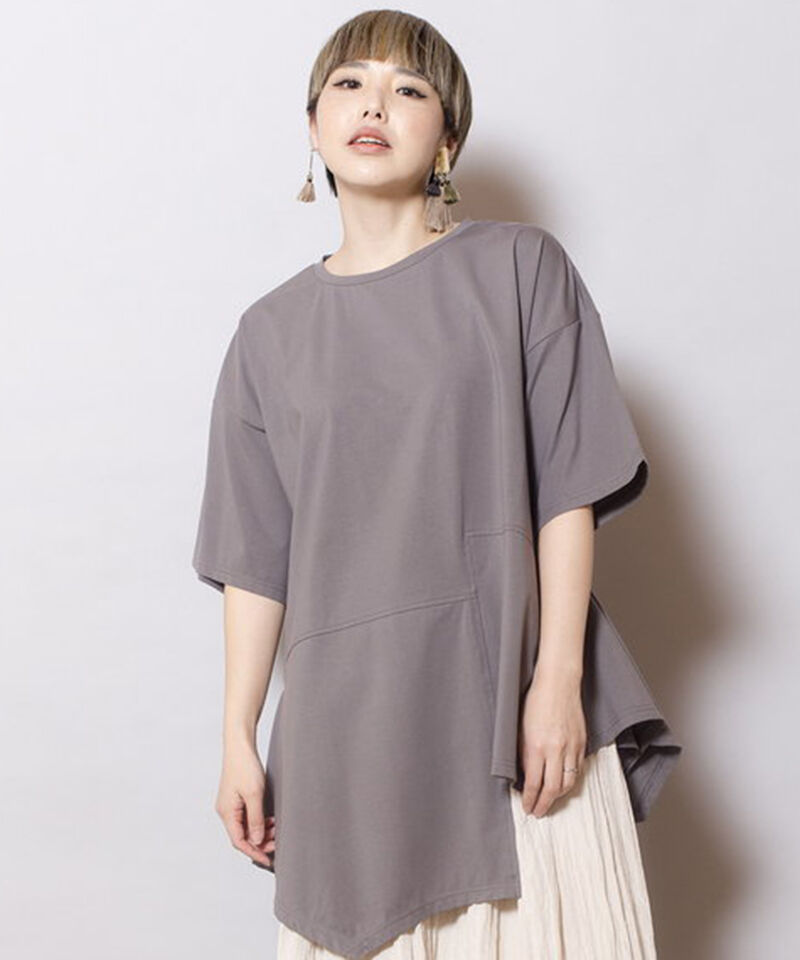  「イレギュラーヘムTシャツ」|Tシャツ・カットソー|GRAY