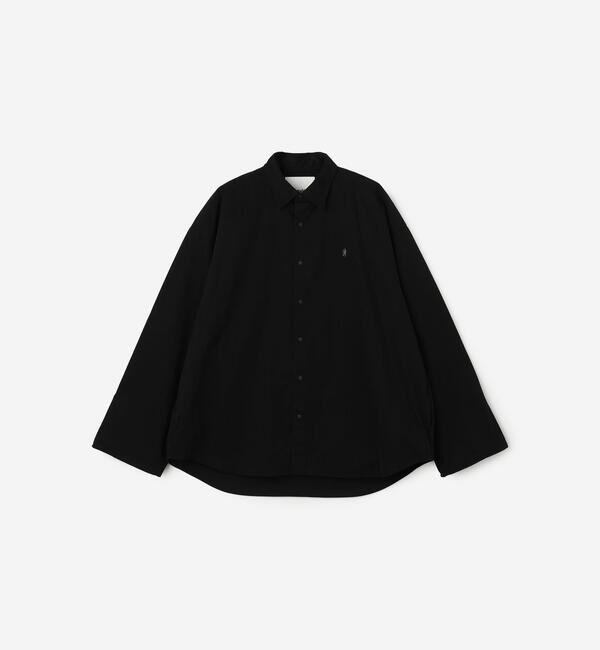 GYMPHLEX「Gymphlex | ピーチスキン レギュラーカラー長袖シャツ MEN」|シャツ・ブラウス|BLACK