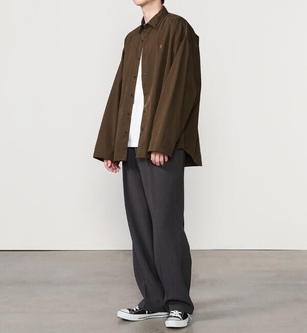 GYMPHLEX「Gymphlex | ピーチスキン レギュラーカラー長袖シャツ MEN」|シャツ・ブラウス|