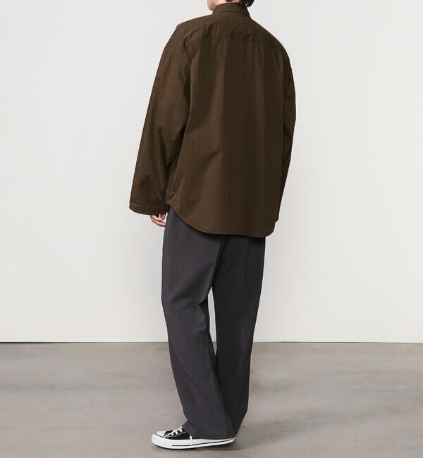 GYMPHLEX「Gymphlex | ピーチスキン レギュラーカラー長袖シャツ MEN」|シャツ・ブラウス|