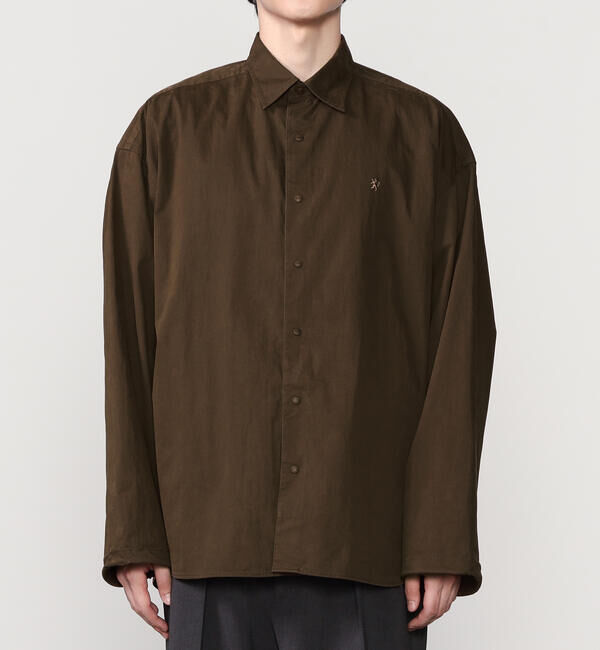 GYMPHLEX「Gymphlex | ピーチスキン レギュラーカラー長袖シャツ MEN」|シャツ・ブラウス|