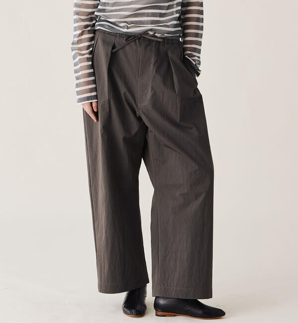 ORCIVAL「ORCIVAL | コットンナイロンツイル ワイドイージーパンツ WOMEN」|チノ|CHARCOAL