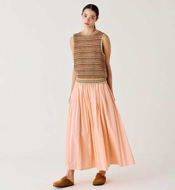  「COOHEM | マルチボーダー ニットベスト WOMEN」|ベスト・ジレ|