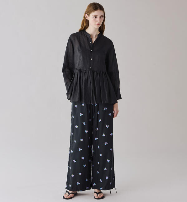 LE GLAZIK「LE GLAZIK | ラミー ギャザーフレアシャツ WOMEN」|シャツ・ブラウス|