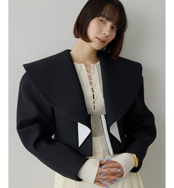  「RAW SILKレースアッププルオーバー」|ニット・セーター|