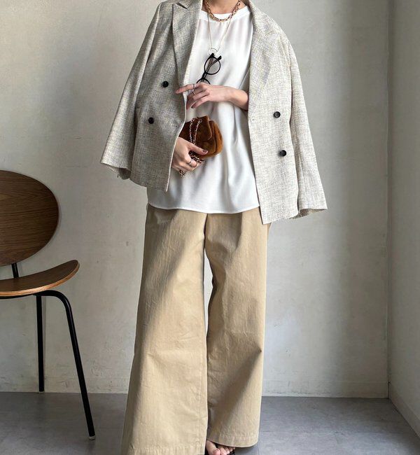  「袖リブバックボタンジョーゼットプルオーバー」|シャツ・ブラウス|