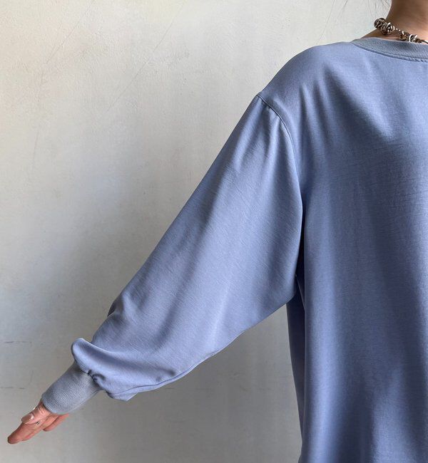  「袖リブバックボタンジョーゼットプルオーバー」|シャツ・ブラウス|