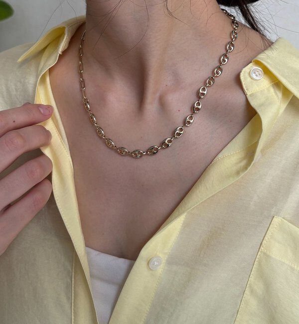  「ミドルミックスチェーンマンテルネックレス」|ネックレス|