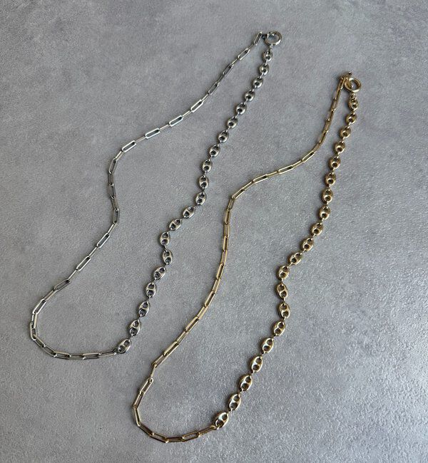  「ミドルミックスチェーンマンテルネックレス」|ネックレス|